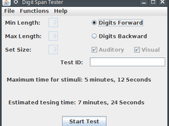 Digit Span Tester Screenshot 1