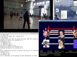 (clockwise from top) video, digSetStat, tickertape