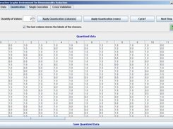 The software panel to apply quantization process.