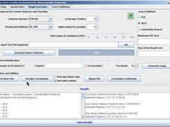 The software panel to apply single feature selection