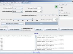 The software panel to apply cross-validation