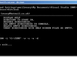 DirClean showing options