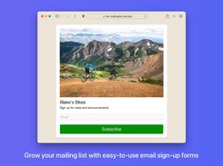 Grow your mailing list with email sign-up forms