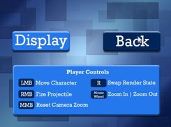 Options menu displaying controls.
