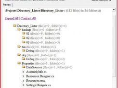 Displays treeview, features for HTML Directory Lister (v3.1)