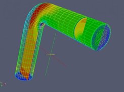 ParaView visualization of pipe bend.