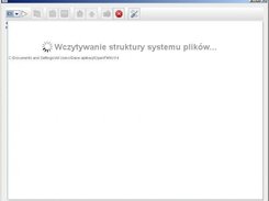 "Reading filesystem structure" screen (in Polish)