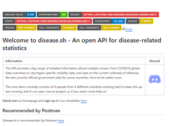 disease.sh Screenshot 1
