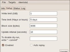 DiskTRIM setup tab.