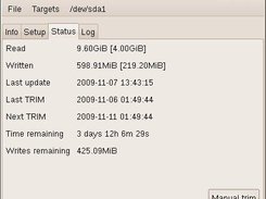 DiskTRIM status tab.