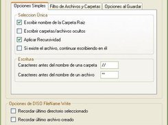 Pantalla de Configuracion de DISO FileName Write