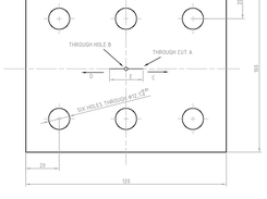 Centre Cracked Panel (CCP) specimen drawing