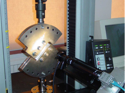 experimental DIC setup for mixed mode I+II measurements