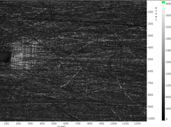 Aluminium surface prepared for DIC experiment