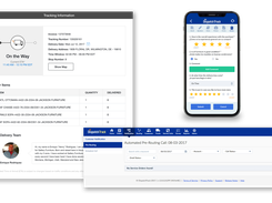 Communicate: We built our solution to provide end-to-end transparency from the customer up to executives. Dynamic yet easy-to-use tools keep you synced with your team while eliminating confusion and upgrading the customer’s delivery experience, like allowing them to track their truck on a map with real-time ETAs on day-of-delivery.