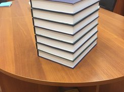 Stack of printed dissertations