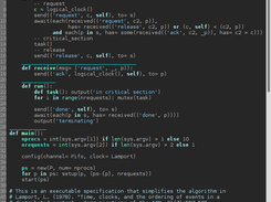 Lamport's distributed mutex algorithm in DistAlgo