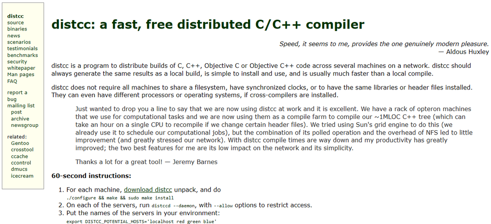 distcc Screenshot 1