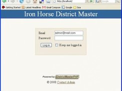 login page