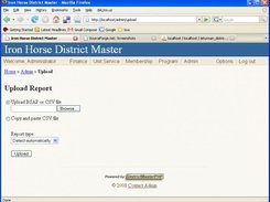 upload report page