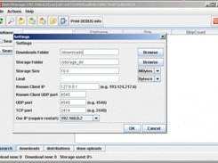 settings window
