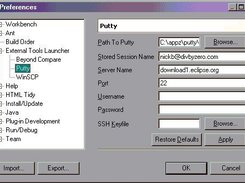 Eclipse External Tools Launcher Plugin - preferences 