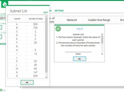 Enter Subnet list for calculate VLSM