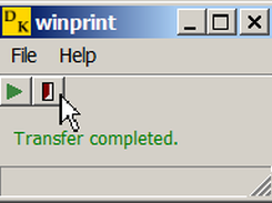 WinPrint scheduled a file to print queue successfully