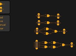 Several logic gates. 2 NOT, OR, quad input NAND