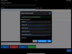 Playlist server and tracks reachable/verified