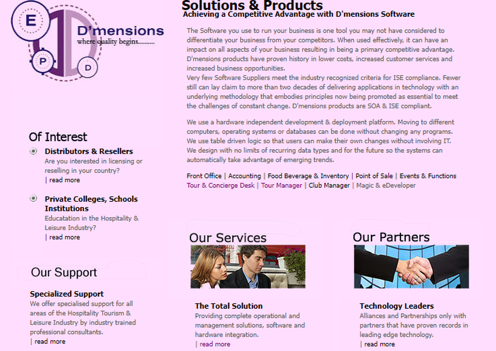 Dmensions Front Office Screenshot 1