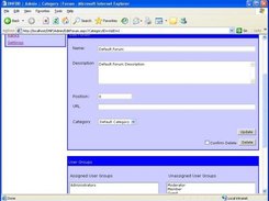 Admin Forum Edit - Edit individual forum