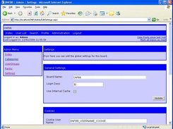 Admin Settings - Settings for board