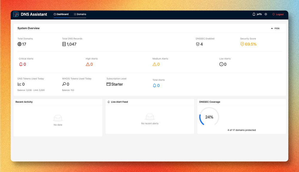DNS Assistant Dashboard