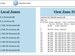 Zone File List section showing filenames and read-only file data