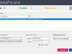 Tela de configuração