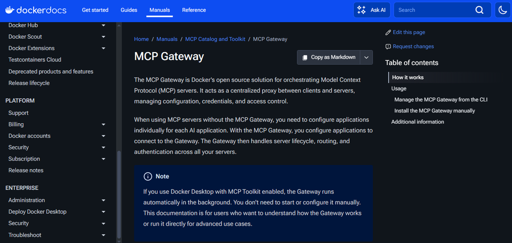 Docker MCP Gateway Screenshot 1