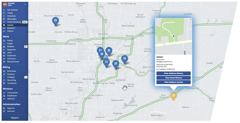 Docket Dumpster Software Screenshot 1