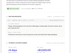 Each approved change becomes a signed, timestamped audit record.