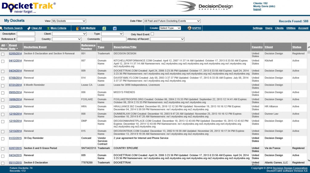 DocketTrak Screenshot 1