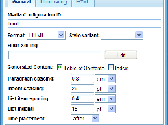 Output configuration