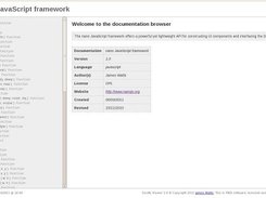 The DocML viewer welcome page