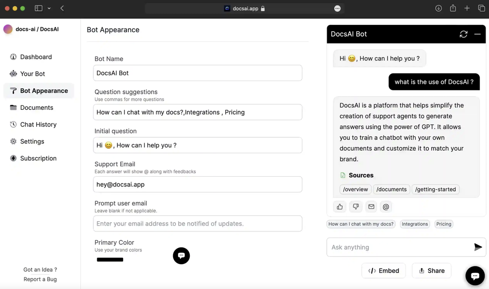 DocsAI Screenshot 1