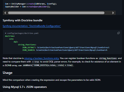Doctrine JSON Functions Screenshot 1