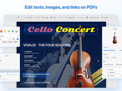 Edit texts, images, and links on PDF