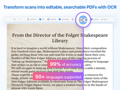 Transform scans into editable, searchable PDFs with OCR