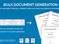 Bulk document generation