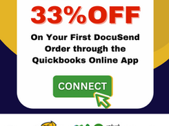 33% off offer for new DocuSend customers using the QuickBooks Online app for the first time.