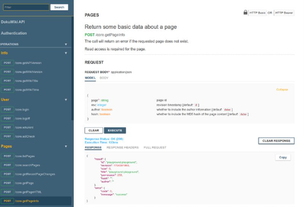 DocuWiki Screenshot 1