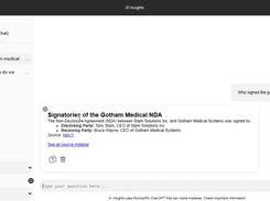 With your own private AI chat, find any document instantly, summarize data across documents, or analyze your information for quick, actionable business insights.